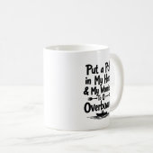 Über Bord mit Freude Kaffeetasse (VorderseiteRechts)