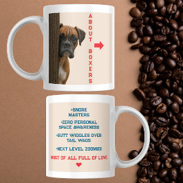 Über Boxers Funny & Love Boxer-Dog-Design Kaffeetasse