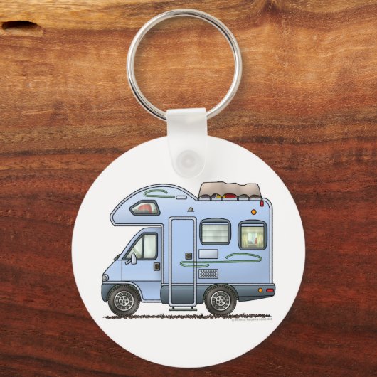 Über Cab Camper RV Schlüsselanhänger (Vorderseite)