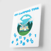 ÜBER **CAMPING-ZEIT** Acrylmauer-Uhr Quadratische Wanduhr (Winkel)