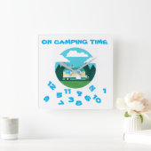 ÜBER **CAMPING-ZEIT** Acrylmauer-Uhr Quadratische Wanduhr (Zuhause)