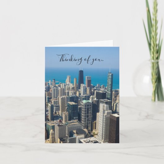 Über Chicago Denken Sie an Ihre Karte (Vorderseite)