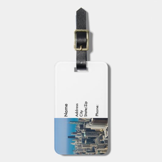 Über Chicago Gepäckanhänger (Vorderseite vertikal)