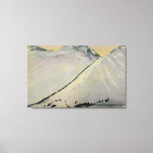 Über Chilkoot Durchlauf während des Goldrauschs, Leinwanddruck