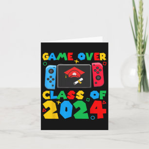 Über Cl of 2024 Video Gamer Students Funny Graduat Karte