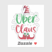 Uber Claus Funny Santa Family - passendes Geschenk Aufkleber (Blatt)
