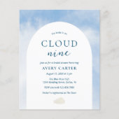 Über Cloud 9 Budget Bridal Dusche Einladung (Vorderseite)