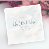 Über Cloud Nine Elegant Dusty Blue Paper Napkin Serviette