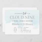 Über Cloud Nine Modernes Minimales Chic Brautparty Einladung (Vorne/Hinten)