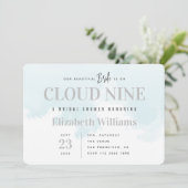 Über Cloud Nine Modernes Minimales Chic Brautparty Einladung (Stehend Vorderseite)