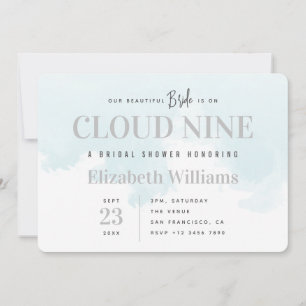 Über Cloud Nine Modernes Minimales Chic Brautparty Einladung