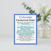 Über Colorado Postkarte (Stehend Vorderseite)