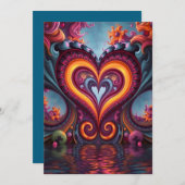 Über das Herz Feiertagskarte (Vorne/Hinten)