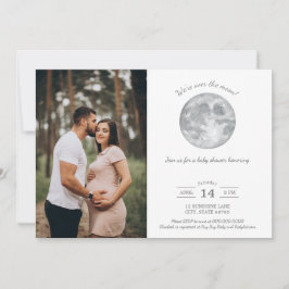 Über das Moon Baby Shower Foto herunterladen Einladung