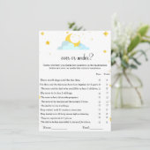 Über das Moon Thema|Über oder unter Babydusche Einladung (Stehend Vorderseite)