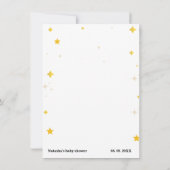 Über das Moon Thema|Über oder unter Babydusche Einladung (Rückseite)