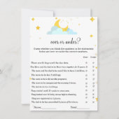 Über das Moon Thema|Über oder unter Babydusche Einladung (Vorderseite)