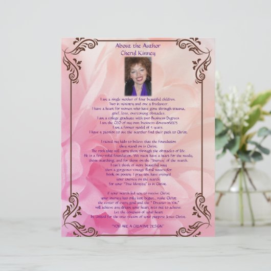 Über das Personalisierte Papier des Autors Cheryl (Stehend Vorderseite)