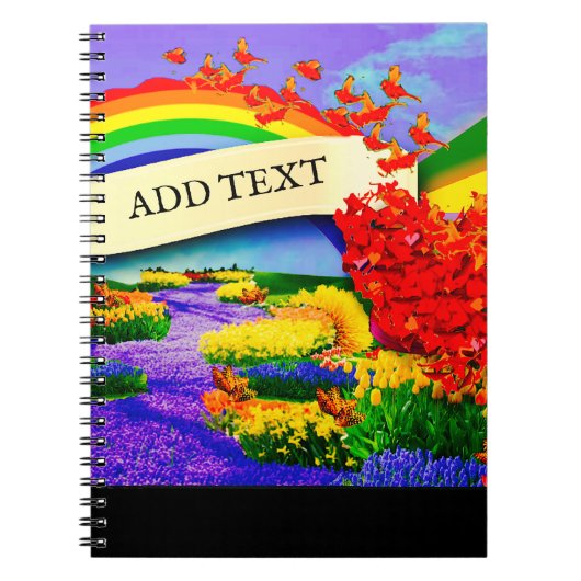 ÜBER DAS RAINBOW Spiral Foto Notebook Notizblock (Vorderseite)