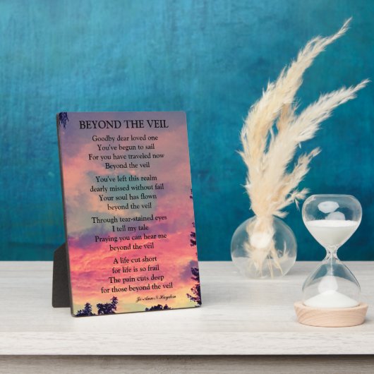 ÜBER DAS VEIL POEM HINAUS FOTOPLATTE (Seite)