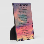 ÜBER DAS VEIL POEM HINAUS FOTOPLATTE (Seite)