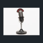 ÜBER DAS Vintage Mikrofon DER LUFT Postkarte<br><div class="desc">Macht ein großartiges Geschenk.</div>