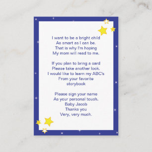 Über dem Baby des Mond- holen Sie eine Buch-Karte Begleitkarte