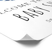 Über dem Baby-Duschzeichen Poster (Ecke)