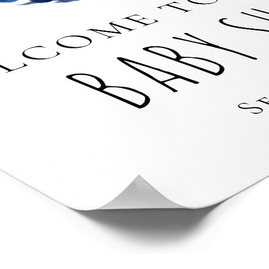 Über dem Baby-Duschzeichen Poster (Ecke)