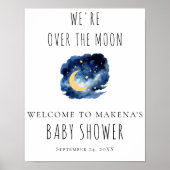 Über dem Baby-Duschzeichen Poster (Vorne)