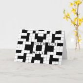 Über dem Berg Birthday Kreuzworträtsel Karte (Gelbe Blume)