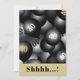 Über dem Berg Schwarzer Ballon Einladung