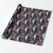 Über dem blauen Gemälde von Alfred Fox schwebend Geschenkpapier (Ungerollt)