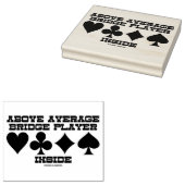 Über dem durchschnittlichen Bridge-Player in vier  Gummistempel (Stempel)