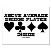Über dem durchschnittlichen Bridge-Player in vier  Gummistempel (Prägung)