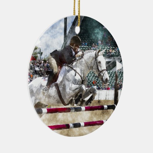 Über dem einfachem Jäger-Pullover-Show-Springen Keramik Ornament (Rechts)