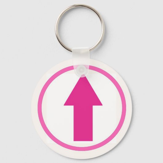 Über dem Einfluss - Rosa Schlüsselanhänger (Vorderseite)