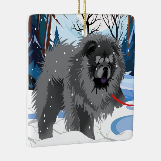 ÜBER DEM FLUSS Black Chow 2023 Ornament (Rechts)