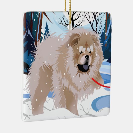 ÜBER DEM FLUSS Cinnamon Fawn Chow 2023 Ornament (Rechts)