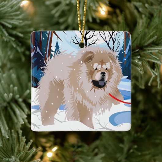 ÜBER DEM FLUSS Cinnamon Fawn Chow 2023 Ornament (Baum)