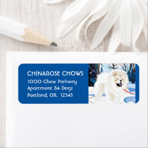 ÜBER DEM FLUSS Cream Chow Adressetikett Anpassen