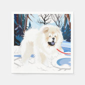 ÜBER DEM FLUSS Cream Chow Napkins Serviette (Vorderseite)