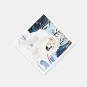 ÜBER DEM FLUSS Cream Chow Napkins Serviette (Ecke)