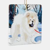 ÜBER DEM FLUSS Creme Chow 2023 Ornament (Rechts)