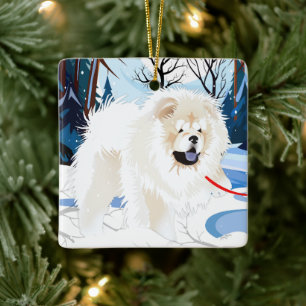 ÜBER DEM FLUSS Creme Chow 2023 Ornament