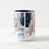 ÜBER DEM FLUSS Fawn/Cinnamon Chow Tasse (Zentrum)