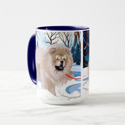 ÜBER DEM FLUSS Fawn/Cinnamon Chow Tasse (Vorderseite Links)