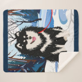 ÜBER DEM FLUSS Finnischer Lapphund-Sherpa-Decken Sherpadecke (Vorderseite (Horizontal))