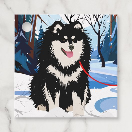 ÜBER DEM FLUSS Lapphund Geschenketiketten vorne un Geschenkanhänger (Vorderseite)
