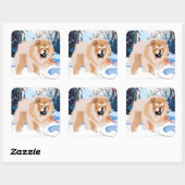 Über dem Fluss Rote Chow Aufkleber 2 Größen (Blatt)